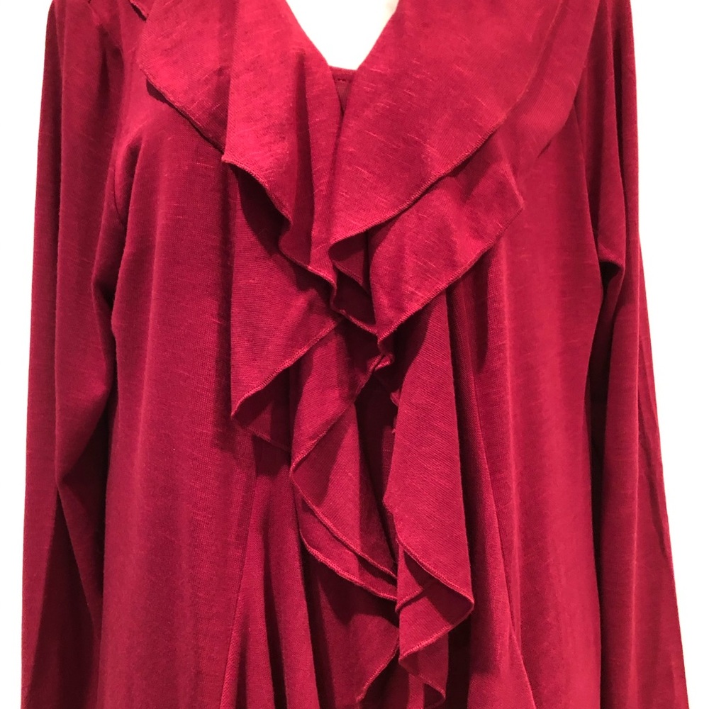 NWT Gramercy 22 2-pc Wine Sweater Set Size Large - Picture 6 of 8